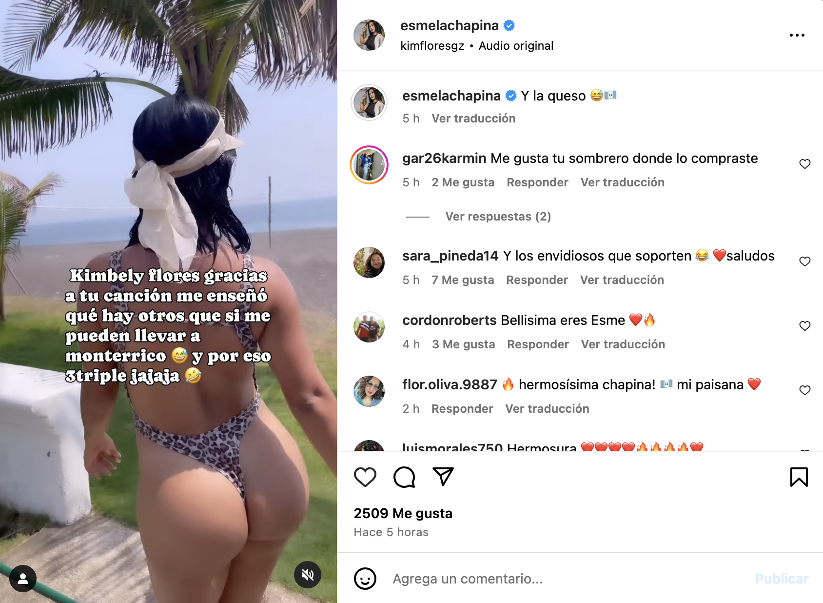 Con una calzoneta que se pierde en sus atributos, Esme La Chapina manda  mensaje a Kimberly Flores - La Tronadora